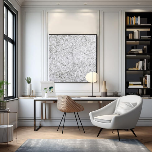 Bgraamiens Puzzle-The Lines - 1000 Pieces Black and White Simple Fashion Challenge Jigsaw Puzzles