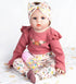 Reborn Baby Dolls Clothes 24inch Outfits Accessories 4pcs Set for 22"-24" Reborn Baby Girl Dolls
