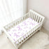 CZXW 52" 28" Purple Bows Crib Sheets Fitted x Natural Cotton Soft & Breathable for Baby Crib Mattress