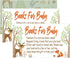 Woodland Creature Books for Baby Shower Request Cards (50 Pack) - Baby Shower Invitation Inserts