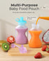 Jelly Ruru 8 Pack 5OZ Silicone Reusable Baby Food Pouches with Straws, Leakproof Refillable Squeeze Pouches