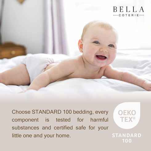 100% Bella Coterie Luxury Bamboo Viscose Crib Sheet | Organically Grown | Ultra Soft | Cooling for Better Sleep | Deep