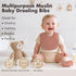 COMFYROLL 8 Pack Drool Bibs for Baby Girls & Boys, Baby Muslin Bibs for Drooling and Teething with Hidden Pocket, Soft