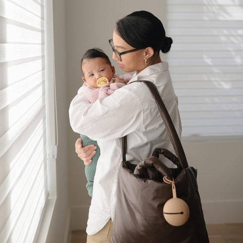 Silicone Pacifier Holder Case - Shifting Sand Design for Easy Storage