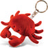 Puzzled Red Crab Plush Keychain Stuffed Animal Toy - Soft Ocean Life