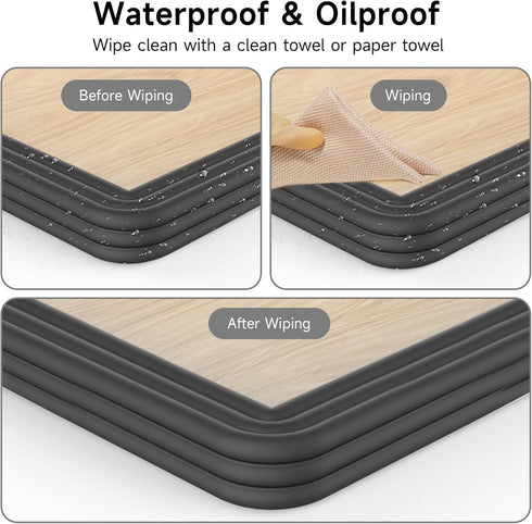Extra-Wide Edge Protectors for Baby Proofing 6.5ft with 3M Strong Adhesive Tape, Black Safety Guards for Furniture