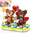 aphpaio Valentines Brown Bear Building Toy Sets for Lover, Art Love Collectible