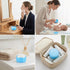 Happyupcity Baby After-Bath Powder Puff Container Jars Empty Refillable Plastic Soft Face Body Powder Box with Sifter