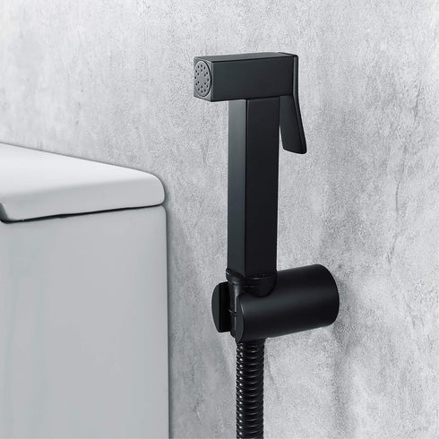 XKHLQLPEF Set Handheld Bidet Sprayer for Toilet, Black Portable Cloth Diaper Sprayer Brass Bathroom Bidet Sprayer Kit