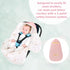 LAT Car seat Blankets for Babies, Universa Newborn Swaddle Wrap Blanket, Double Sided Cotton/Plush Winter Cover