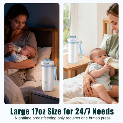 16.91oz 100% Toolastra Portable Bottle Warmer for Baby on The Go, Faster Heating & Precise Temperature Control