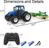 RC Truck Farm Tractor with 2 Rechargeable Batteries, 1/24 High Simulation Vehicle with Lights for Kids 3-6
