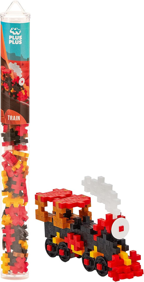 PLUS PLUS Train - 70 Piece Tube Construction Building STEM/STEAM Toy, Interlocking Mini Puzzle Blocks for Kids