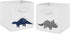 Sweet Jojo Designs Navy Blue and Grey Modern Dino Foldable Fabric Storage