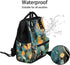 Hsnar Backpack Abstract Beautiful Flower Waterproof Diaper Bag Large Capacity Baby Bag with Stroller Straps