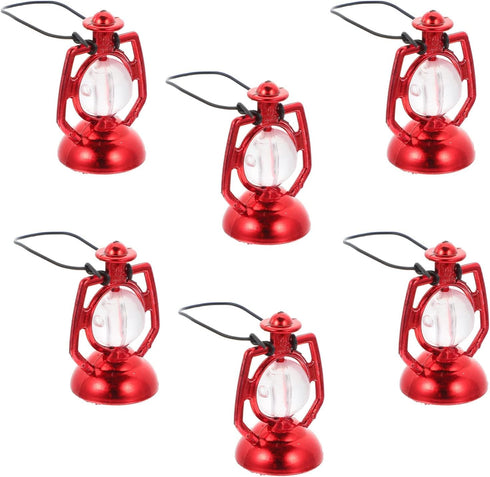 Toddmomy Mini Dollhouse Lantern 6Pcs Mini Kerosene Lamp Miniature Lantern for Dollhouse Accessories