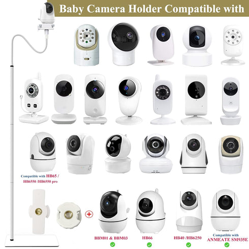 Compactible Baby Monitor Mount Floor Stand Holder for Infant Optics DXR-8 Pro, Nanit Pro, eufy, HelloBaby, VAVA, and