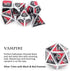 Haxtec DND Metal Dice Set - Red and Black Metal DND Dice for Dungeons and Dragons RPG Games - Vampire