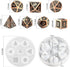 Large Dice Resin Molds DND Silicone Molds - Set of 7 Epoxy Resin Molds for DIY Dice Making in Tabletop Role Playing