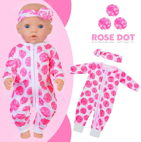 Unicorn Element 5 Sets Baby Doll Clothes for 14-18 Inch Dolls, Casual Wear for 17 Inch Baby Doll, 10 Pcs Clothes