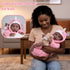 17 Inch 3+ Aori Black Baby Dolls Realistic Black Doll with Light Weighted Soft Body & Pink Outfits for Girls | Pretend