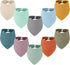Accmor 10 Pack Baby Bandana Drool Bibs, 100% Cotton Muslin Bibs for Teething and Drooling, Soft for Boys Girls