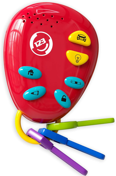 Lollipop Kids Car Keys Sensory Baby Toy, Teething Keys, Baby Rattle, All-in-One Sensory Toys for Babies