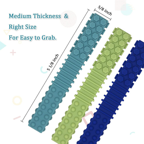 5 Pack Sensory Chewy Toys for Autistic Children, Silicone Chew Tube Teething Sticks Toys for Autism, ADHD, SPD, Chewies