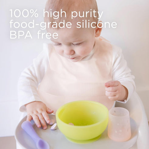 Olababy Travel-Friendly Silicone Baby Bib with Case | Lightweight Design for Infants & Toddlers