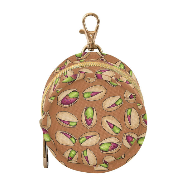 Pistachio Nut Shell Print Baby Pacifier Holder Case with Clip Portable Pacifier