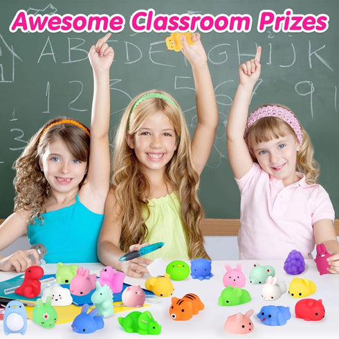 130pcs Party Favors Squishy Toys : Kawaii Squishies Fidget Toys Treasure Box Toy for Classroom Prizes Students Teacher
