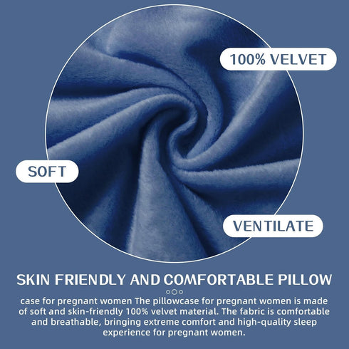 CNAINFC G-Type Maternity Pillowcase - Soft Velvet for Expecting Mothers