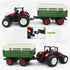 Set 1/24 2.4Ghz 6, 7, 8, 9 fisca Remote Control Tractor Toy RC Farm with Trailer Front Forklift, Scale Electronic Farm