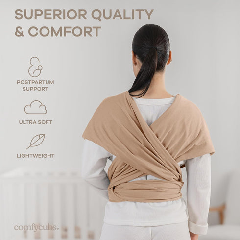 Set Compact Baby Wrap Carrier and Changing Pad by Comfy Cubs