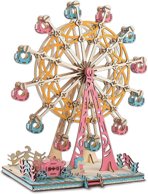 Wooden Ferris Wheel 3D Wooden Puzzle, Building Kit for Birthday Present, Thanksgiving Gift, Valentines Day Gift