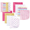 Luvable Friends Unisex Baby Cotton Rich Washcloths, One Size, Pink Stripe