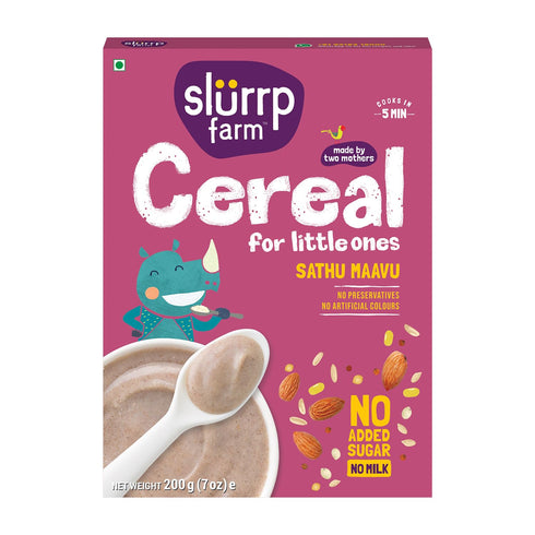 Slurrp Farm Sathu Maavu Baby Cereal | Wholesome Multigrain Mix with Almonds,