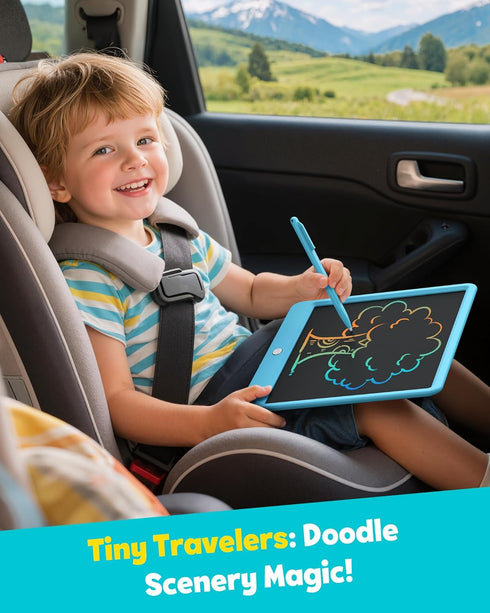 12 Inch TEKFUN LCD Writing Tablet for Kids Boys Toys, Erasable Doodle Board Colorful Doodle Pad, Mess Free Coloring