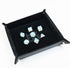 FanRoll by Metallic Dice Games Fold Up Velvet Dice Tray w/PU Leather Backing: Black, RPG Dice Accessories
