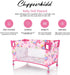 Toy Baby Doll Crib for 18'' Dolls, Cute Pink Heart Designed Baby Doll Bed with Carry Bag, Doll Furniture for Girls