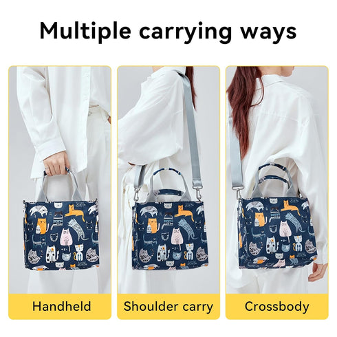 Cat Paradise Mini Diaper Bag: Waterproof Travel Tote for Baby