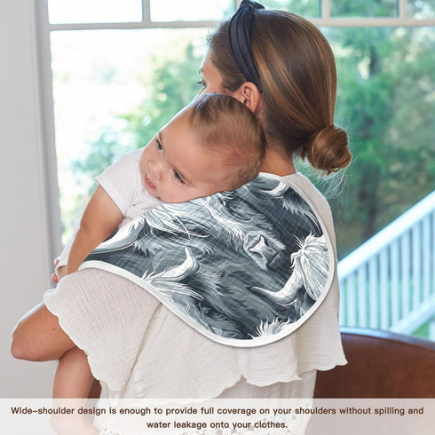 YETTASBIN Highland Cow Muslin Baby Burp Cloth, Super Soft Absorbent Cotton Burp Rag Baby Bibs Feeding Cloth for Newborn