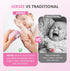 Trimmer Set 6 AIRSEE Baby Nail Electric, Newborn Nail Clipper with Light, Safe & Easy Electric Nail File Baby Nail
