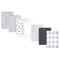 Touched by Nature Unisex Baby Organic Cotton Burp Cloths, Gray Plaid, One
