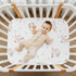 CaTaKu Crib,28"x 52" Baby Crib Sheets Cute Rabbit Bunny Woodland Mini Crib Sheets Fitted for Girls Boys,Neutral Soft