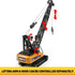duturpo 1/50 Scale Metal Diecast Crane Truck Toy, Metal Construction Vehicles Model for Boys, Crane Machine Toy