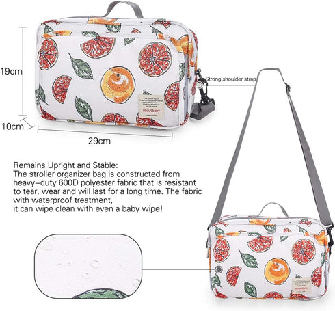 MOMIGO Baby Diaper Caddy Bag - Diaper Caddy Tote Baby Stroller Bag for Diapers, Wipes & Toys, Mini Diaper Bag