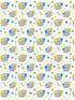 miaozhen 1 Pack 52x28 Cotton Crib Sheets for Baby Boys Girls Soft Stretchy Cartoon Elephants Blue and Yellow Toddler