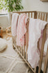 3 Pack Set 100% Pack NODNAL CO. Fitted Pink Mini Crib n Play Playard Portable Crib Sheets - Oeko-TEX Cotton Baby Girl