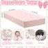 4 Pack Set 52'' 28" Peryiter Crib Sheets for Baby Pink Bow Soft Baby Bed Sheet x Nursery Crib Sheets for Standard Bed